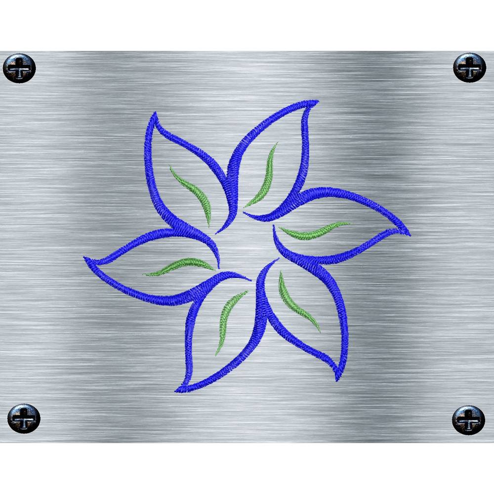 Stickdatei Blume einfach - 10 x 10 Rahmen - Botanische Stickmotive, Blumenstickerei, digitale Stickdatei, Nadelmalerei Bild 2