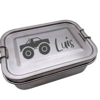Brotdose personalisiert Truck Edelstahl