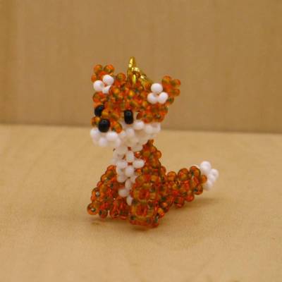 Fuchs Anhänger aus Rocailles