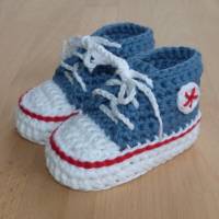 Häkelanleitung Baby-Turnschuhe in 3 Größen, pdf-Datei