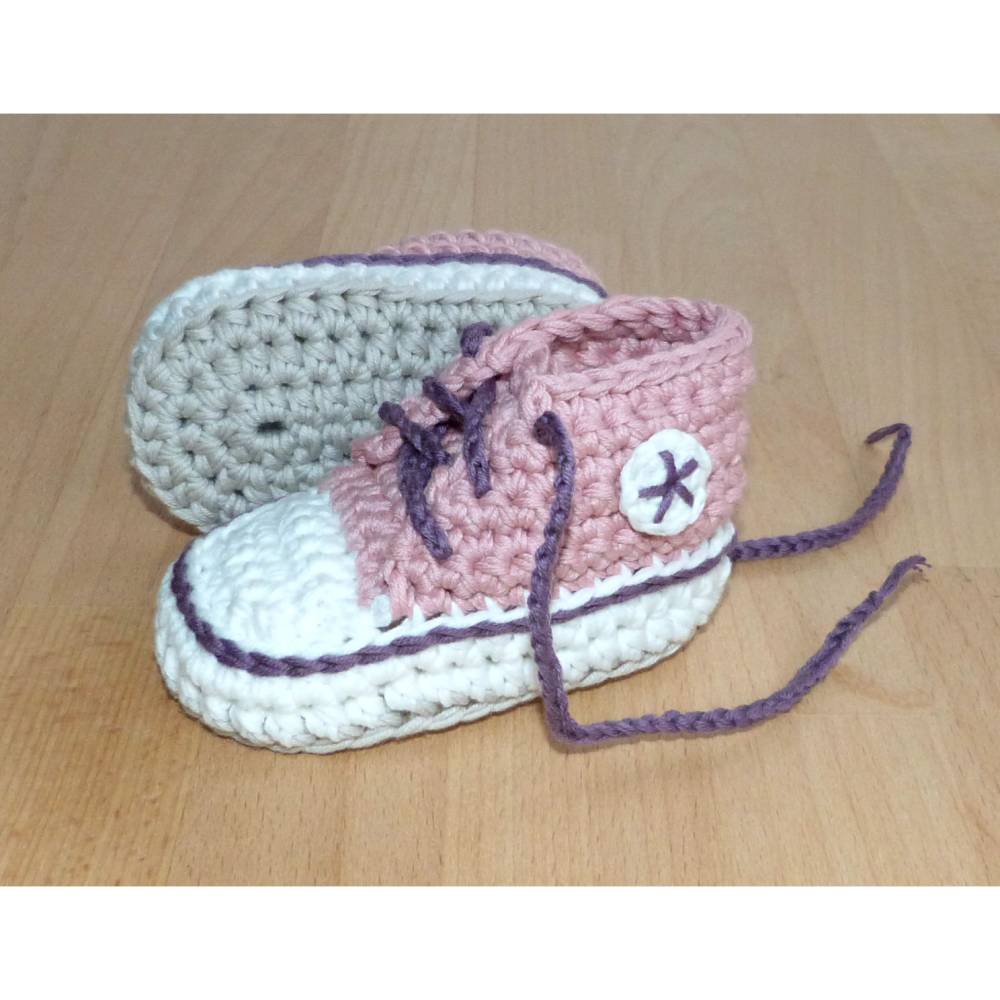 Häkelanleitung Baby-Turnschuhe in 3 Größen, pdf-Datei Bild 2