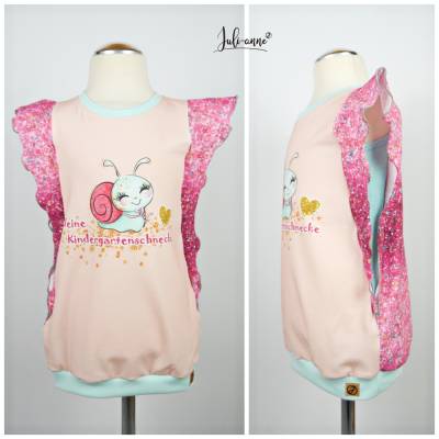 Sommer Shirt - Tunika "Birdee" mit coolen Flügelärmeln Kita Kindergarten Schnecke