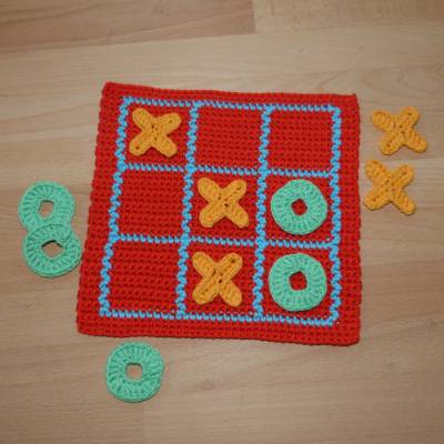 Häkelanleitung Tic Tac Toe oder 3 gewinnt, Brettspiel, pdf-Datei