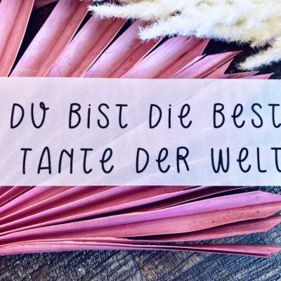 Geschenk Karte Tante/ Flaschenpost 