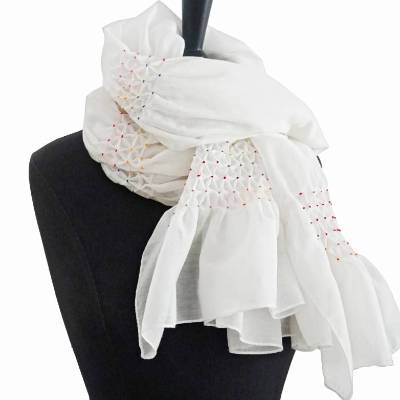HOCHZEITSSCHAL mit HANDSMOCK farbige Punkte