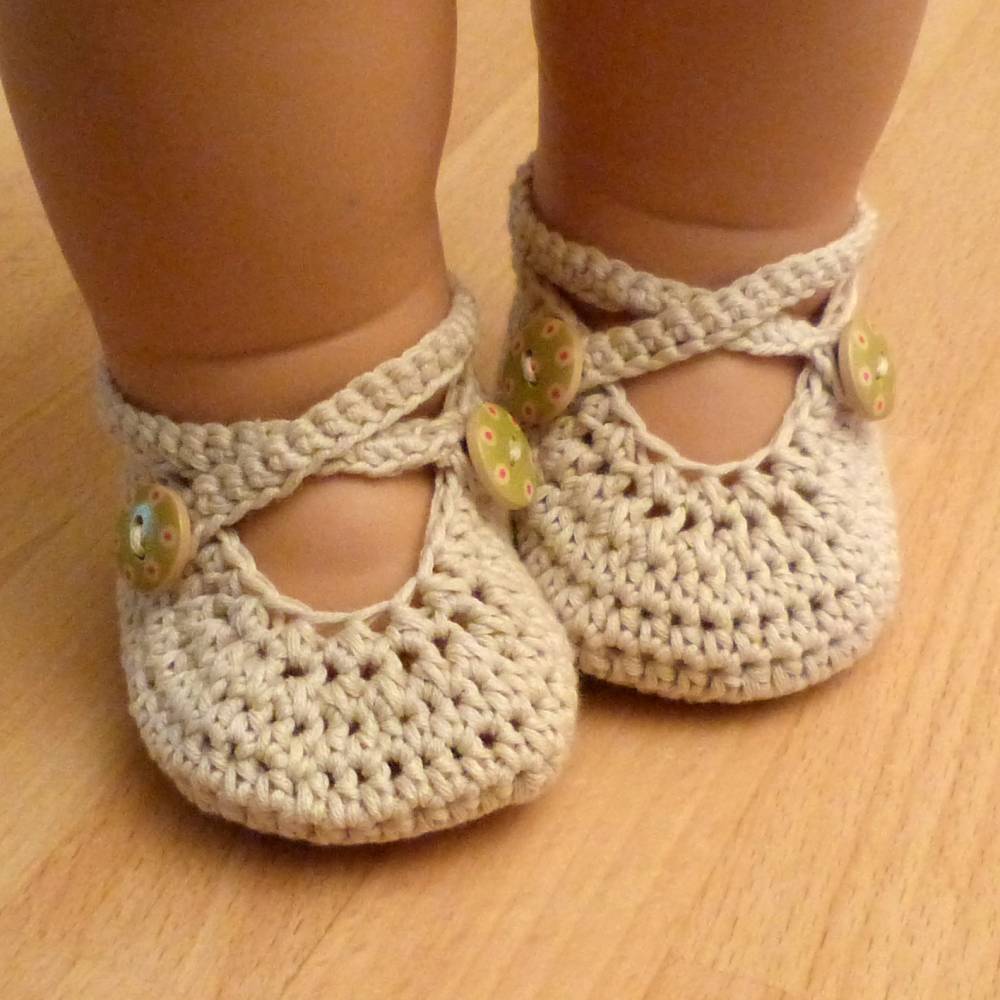 Häkelanleitung Babyschuhe "Kreuzriemenballerinas", 3 Größen, pdf-Datei Bild 2