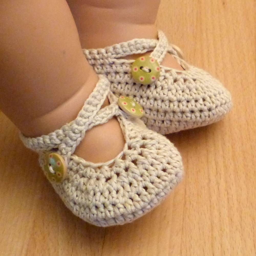Häkelanleitung Babyschuhe "Kreuzriemenballerinas", 3 Größen, pdf-Datei Bild 3