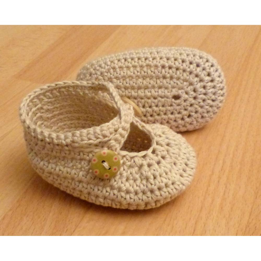 Häkelanleitung Babyschuhe "Kreuzriemenballerinas", 3 Größen, pdf-Datei Bild 5