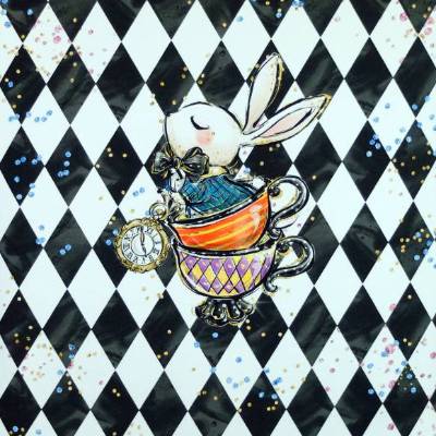 Sommersweat Panel 40x50 cm Wonderland Hase