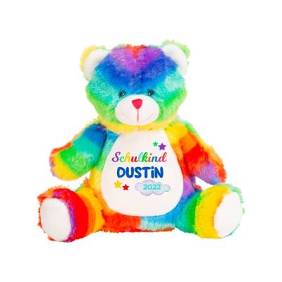 Kuscheltier Schultüte Löwe Teddy Hase Katze Eule Schulanfang Plüschtier personalisiert mit Schulkind Name
