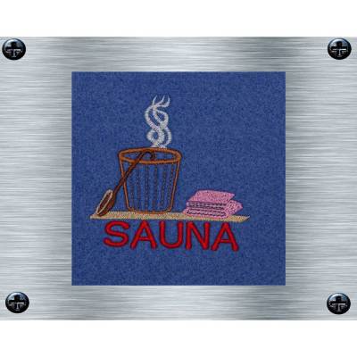 Stickdatei Sauna pur - 14 x 14 Rahmen - Wellness Stickmotive, Saunastickerei, digitale Stickdatei, Nadelmalerei