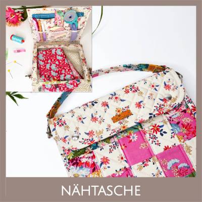 Nähtasche, auch als Häkeltasche, Buchtasche oder Tablet und Kabeltasche geeignet.für kleine Reisen!