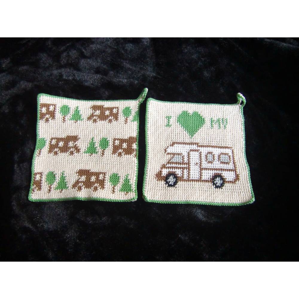 DIY Häkelanleitung Doubleface-Topflappen Wohnmobil (PDF) Bild 2