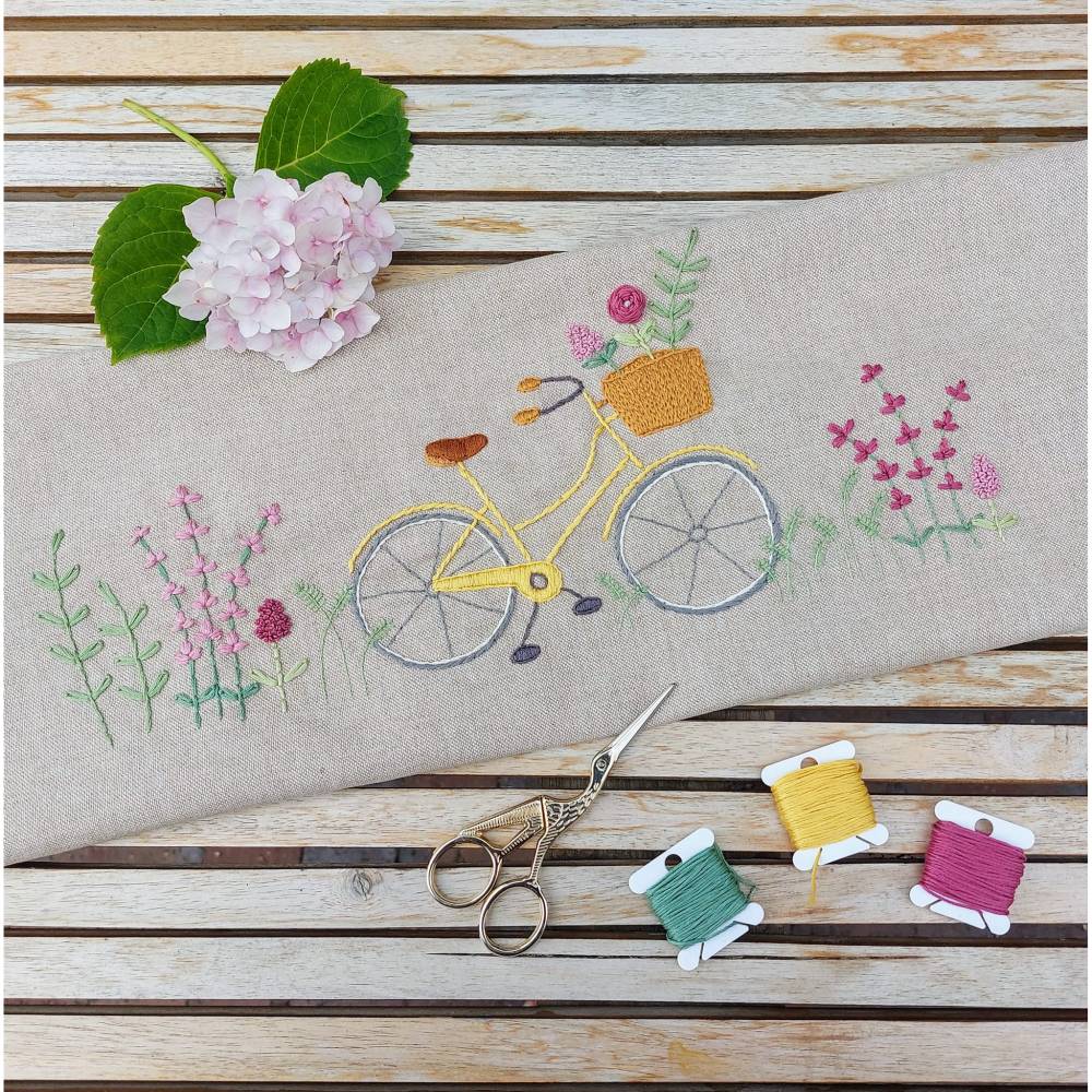 Plott & Stick Fahrrad Plotterdatei inklusive Handsticken Vorlage und Anleitung Bild 4