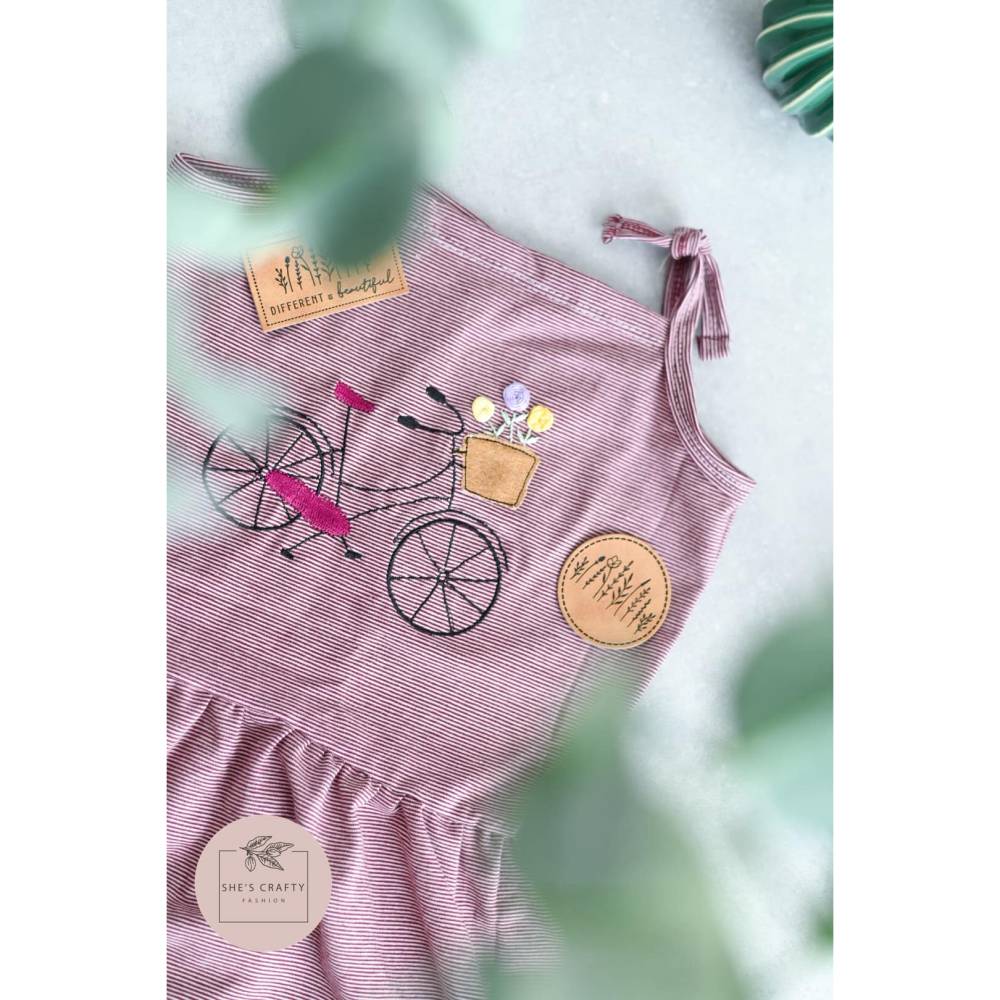 Stick & Stich Fahrrad Stickdatei Handsticken Vorlage und Anleitung Bild 7