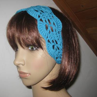 Haarband aus elastischer Baumwolle, Stirnband, Haarschmuck, gehäkelt