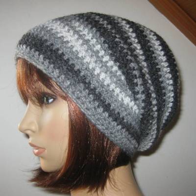 Mütze, Beanie im Boshi Style, Häkelmütze mit Farbverlauf