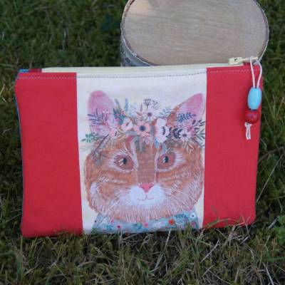 Täschchen "Boho-Katze"