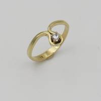 Brillantring 585 Gold – 14 K Goldring mit Brillant