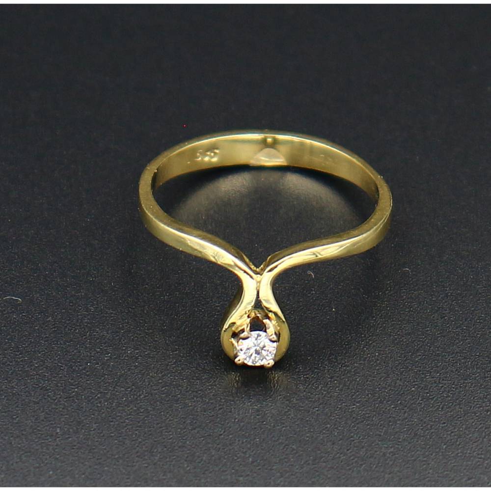 Brillantring 585 Gold – 14 K Goldring mit Brillant Bild 2