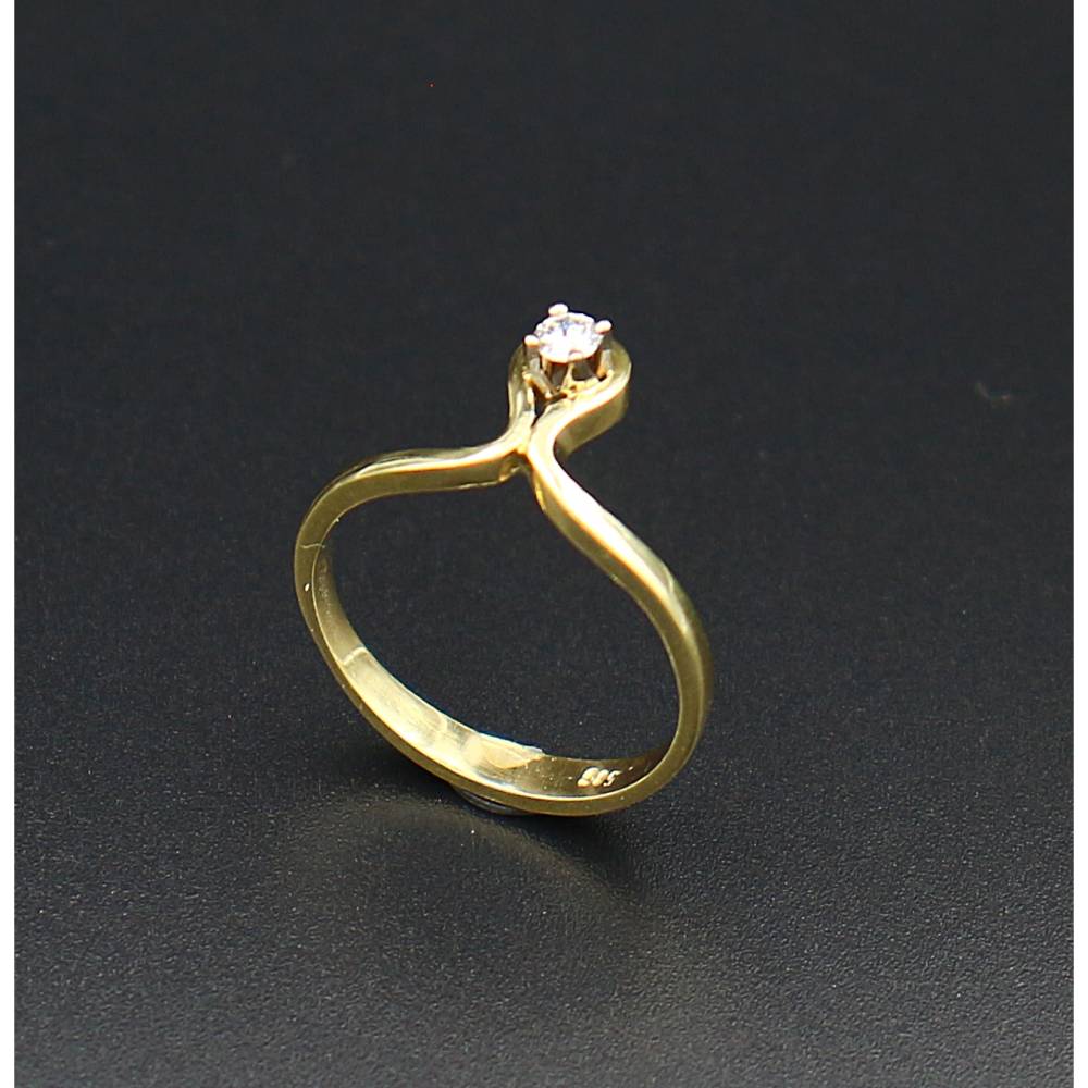 Brillantring 585 Gold – 14 K Goldring mit Brillant Bild 3