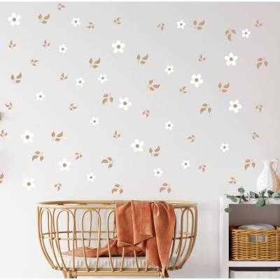 Wandsticker / Wandtattoo BLUMEN Kinderzimmer Wandsticker Babyzimmer Wanddeko Set Kinderzimmerdeko, Wandaufkleber Ki