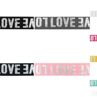 2m elastisches Gummiband Gummi Love silber 40mm 4cm pink rosa marine gelb 