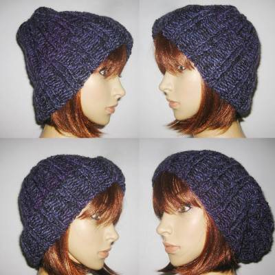 Warme Strickmütze, variabel tragbar, Mütze, Beanie, Hipstermütze