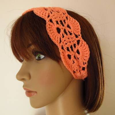 Haarband aus elastischer Baumwolle, Stirnband, Haarschmuck, gehäkelt  