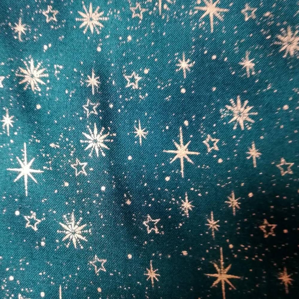 Springle Star Patchworkstoff Star Springle, roter Quiltstoff mit kleinen Herzen ...