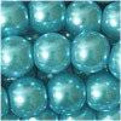 Glaswachsperlen, metallicmint, Glas, 8mm, 50 Stück