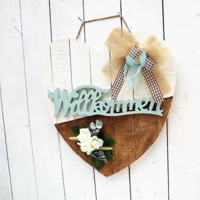 Türkranz Herz Wanddeko