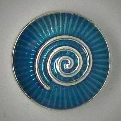 Clicks, Schnecke/Spirale, petrol, 20mm