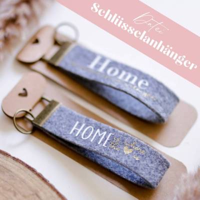 Schlüsselanhänger - Bastelanleitung mit Plotterdatei für viele Schriftzüge und Verpackung