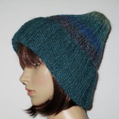 Strickmütze, Mütze, Beanie, Hipstermütze, mit Alpaka und tollem Farbverlauf