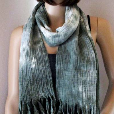 Schal, Batik, Vintage-Style, aus Musselin