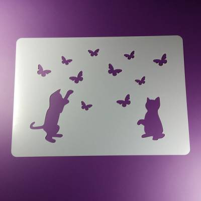 Schablone Schmetterling Katze Kätzchen - BV39