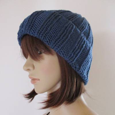 Strickmütze, Mütze, Beanie, Hipstermütze, formstabil durch elastische Wolle
