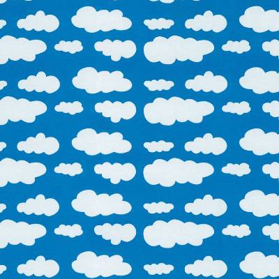 Baumwolljersey Verena Wolken türkis Oeko-Tex Standard 100(1m/13,-€)