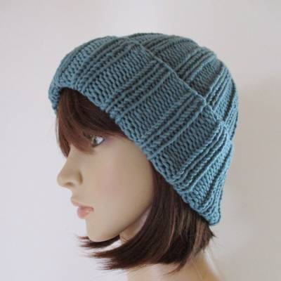 Strickmütze, Mütze, Beanie, Hipstermütze, formstabil durch elastische Wolle