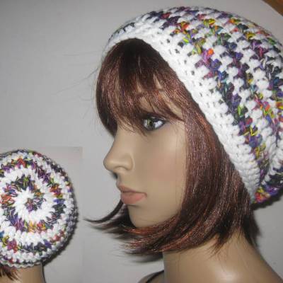 Mütze, Beanie im Spiral-Design, Häkelmütze, Boshi Style