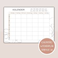 Kalender Jahresansicht, Monatsplan zum Ausdrucken