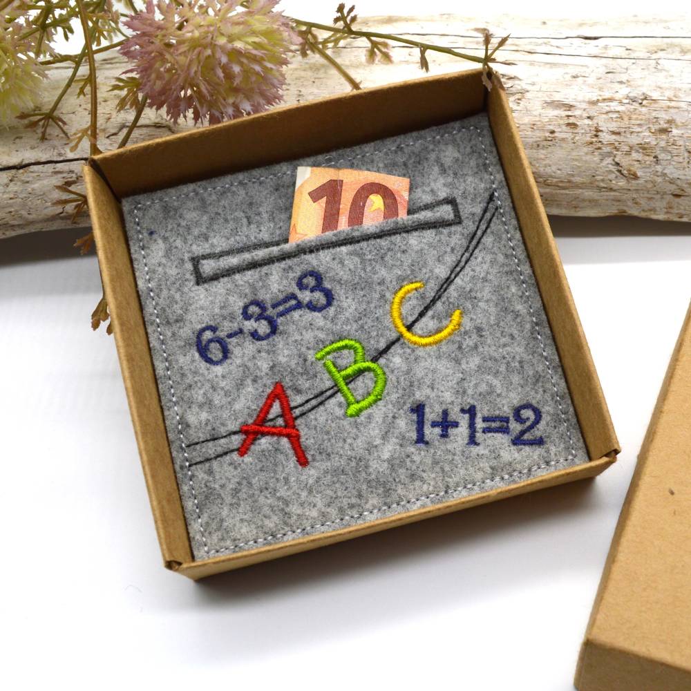 Stickdatei Schulkind Schulanfang ABC ITH Wunscherfüller Bild 1