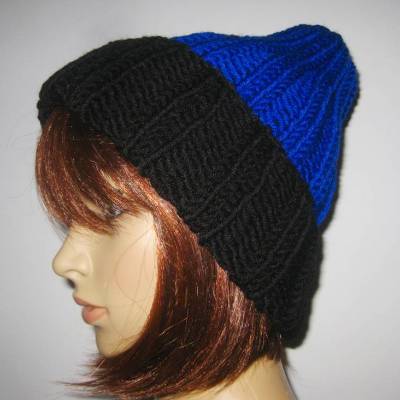 Warme Grobstrickmütze, variabel tragbar, Mütze, Beanie, Strickmütze, Hipstermütze
