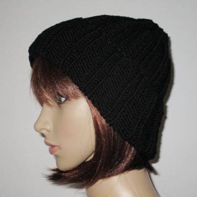 Strickmütze, Mütze, Beanie, Hipstermütze, formstabil durch elastische Wolle