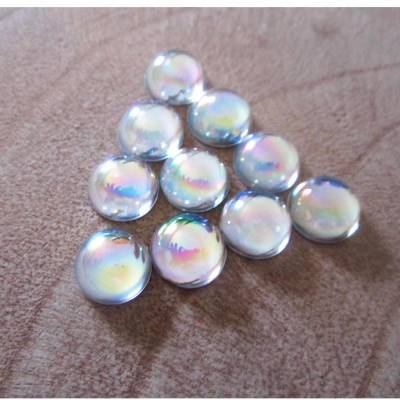 10x Acryl Cabochons 12 mm AB Farbe