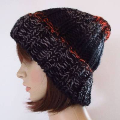 Warme Strickmütze, variabel tragbar, Mütze, Beanie, Hipstermütze