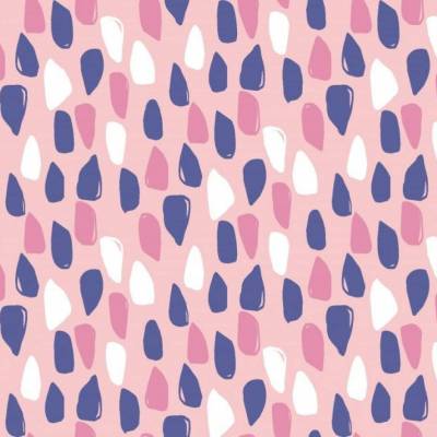 Jersey rosa lila Tupfen Tropfen Stoff nähen Mädchen Damen 50cm