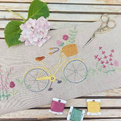 Stickanleitung "Fahrrad" zum Handsticken mit Vorlagen