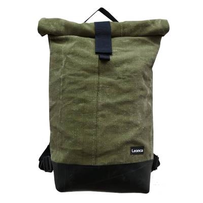 Leonca Rollrucksack aus recyceltem Seesackleinen in 3 Größen